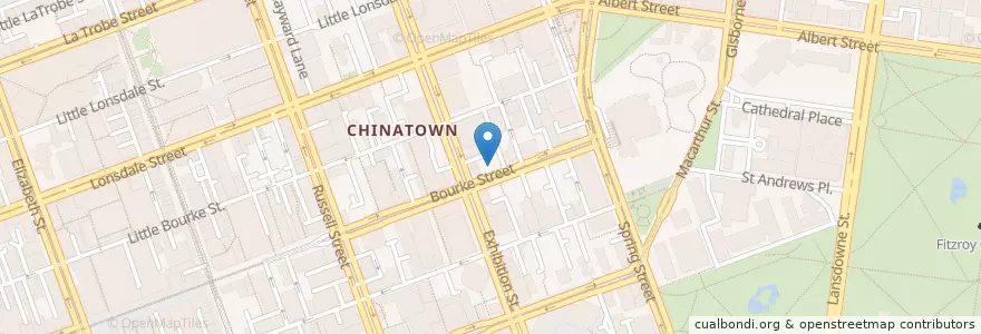 Mapa de ubicacion de Ombra Salumi Bar en Avustralya, Victoria, City Of Melbourne.