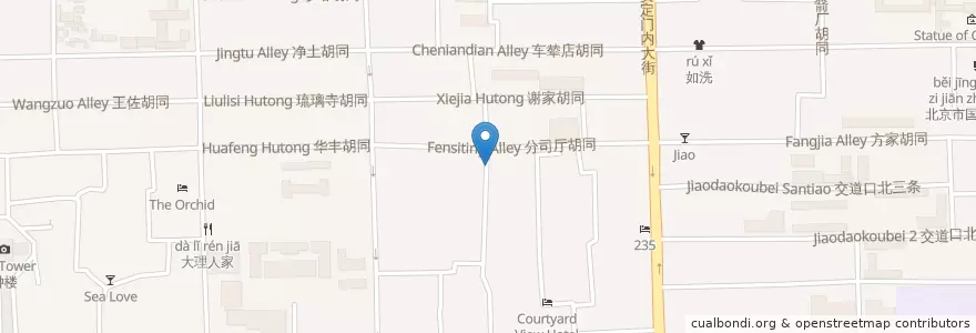 Mapa de ubicacion de Public toilets with doors en China, Peking, Hebei, 东城区.
