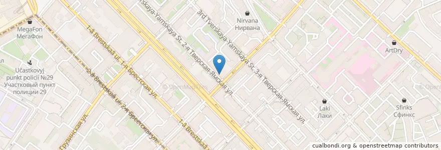 Mapa de ubicacion de Travellers Coffee en روسیه, Центральный Федеральный Округ, Москва, Центральный Административный Округ, Тверской Район.