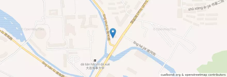 Mapa de ubicacion de 中国银行黄浦路支行 en Çin, Liaoning, 大连市, 甘井子区.
