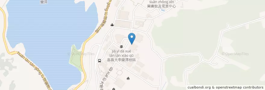 Mapa de ubicacion de 農藝學系 en 타이완, 타이완성, 자이 시, 자이 현, 둥구.