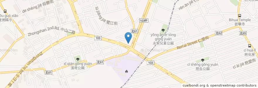 Mapa de ubicacion de 美加牙醫診所 en 타이완, 신베이 시, 루저우 구.