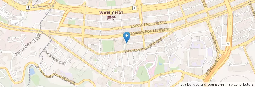Mapa de ubicacion de Cheung Hing Kee Shanghai Pan-fried Buns en China, Guangdong, Hong Kong, Hong Kong Island, New Territories, Wan Chai District.