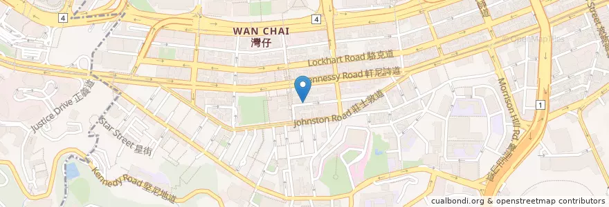 Mapa de ubicacion de 明記美食茶餐廳 en Çin, Guangdong, Hong Kong, Hong Kong Adası, Yeni Bölgeler, 灣仔區 Wan Chai District.