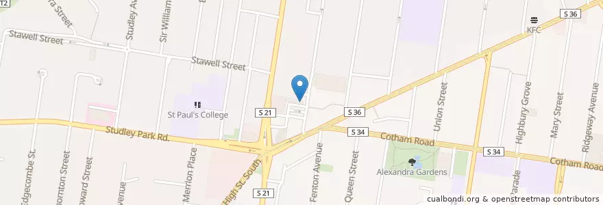 Mapa de ubicacion de V Series en Avustralya, Victoria, City Of Boroondara.