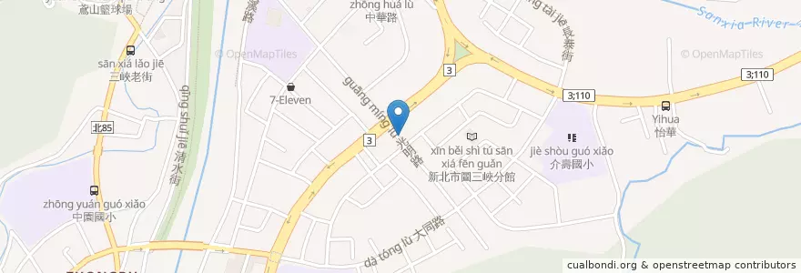 Mapa de ubicacion de 老先覺(小火鍋) en تایوان, 新北市, 三峽區.