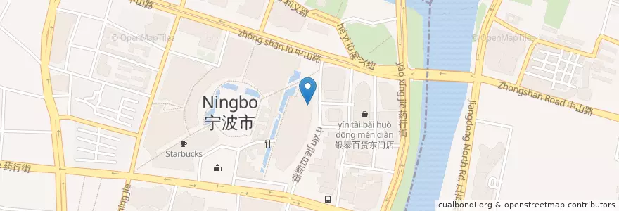 Mapa de ubicacion de 麦当劳 en چین, چجیانگ, نانگبو, 鄞州区, 海曙区.