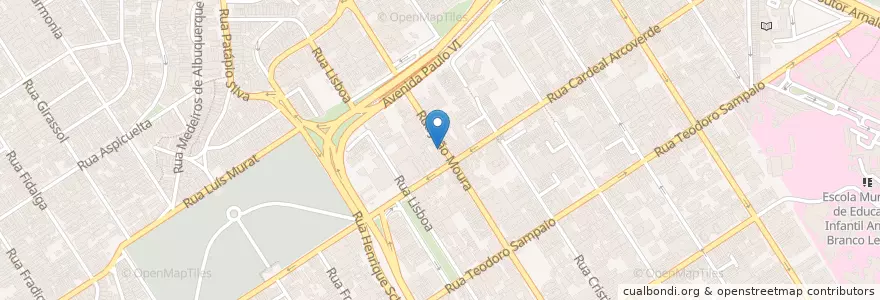 Mapa de ubicacion de Escola Alecrim en Brezilya, Güneydoğu Bölgesi, Сан Паулу, Região Geográfica Intermediária De São Paulo, Região Metropolitana De São Paulo, Região Imediata De São Paulo, Сан Паулу.