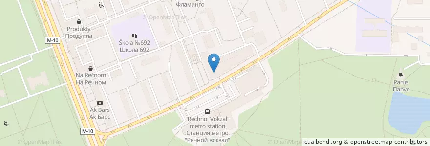 Mapa de ubicacion de 36,6 en Russie, District Fédéral Central, Moscou, Северный Административный Округ, Район Левобережный.