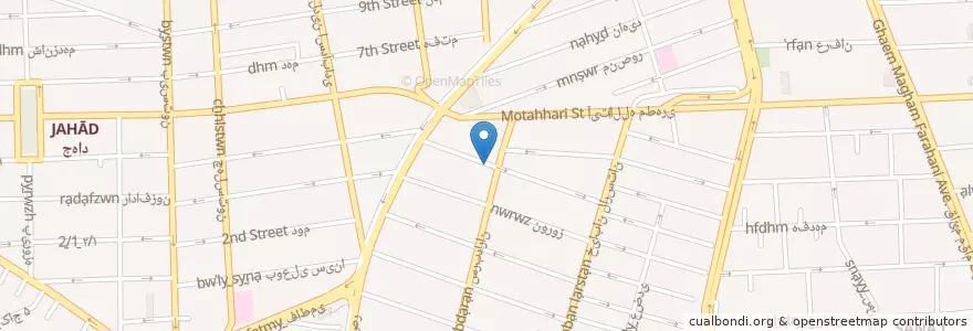 Mapa de ubicacion de مرکز جامع توانبخشی امید en イラン, テヘラン, شهرستان تهران, テヘラン, بخش مرکزی شهرستان تهران.
