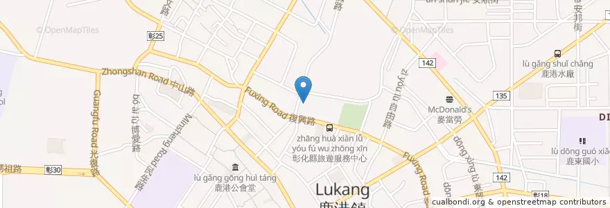 Mapa de ubicacion de 爭鮮回轉壽司 en 臺灣, 臺灣省, 彰化縣, 鹿港鎮.