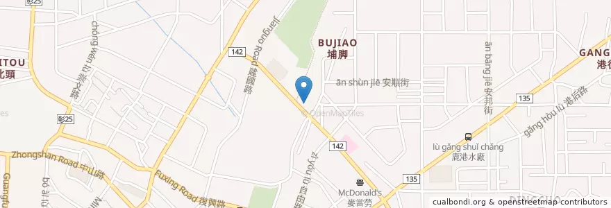 Mapa de ubicacion de 彩色王國親子餐廳 en 臺灣, 臺灣省, 彰化縣, 鹿港鎮.