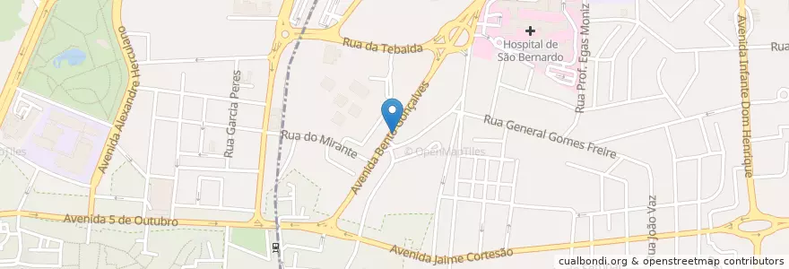 Mapa de ubicacion de Pizza Hut en ポルトガル, Área Metropolitana De Lisboa, Setúbal, Península De Setúbal, Setúbal, São Sebastião, Setúbal.
