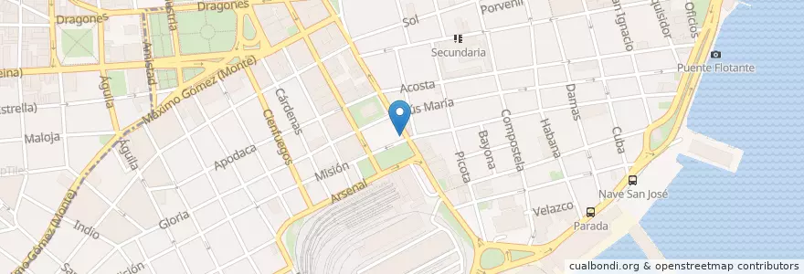 Mapa de ubicacion de Don’t go(cheating restaurant) en Cuba, Havana, La Habana Vieja.