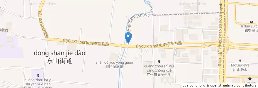 Mapa de ubicacion de 工商银行 en Cina, Guangdong, 广州市, 越秀区, 东山街道.