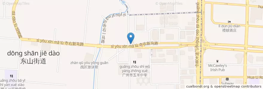 Mapa de ubicacion de 渤海银行 en Çin, Guangdong, 广州市, 越秀区, 东山街道.