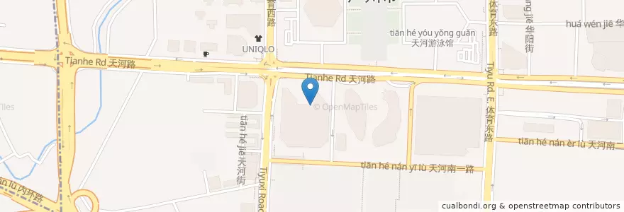 Mapa de ubicacion de Starbucks en چین, گوانگ‌دونگ, 广州市, 天河区, 天河南街道.