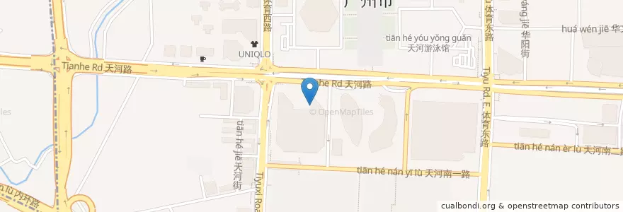 Mapa de ubicacion de 平安银行 en 중국, 광둥성, 광저우시, 天河区, 天河南街道.