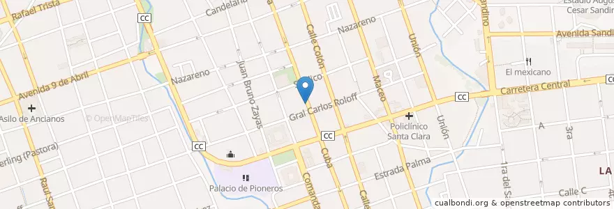 Mapa de ubicacion de La Pastora en كوبا, Villa Clara, Santa Clara, Ciudad De Santa Clara.