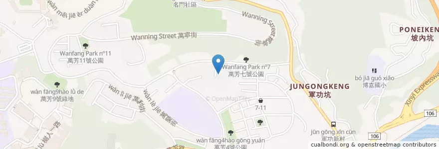 Mapa de ubicacion de 台北市召會第27會所 en تايوان, تايبيه الجديدة, تايبيه, 文山區.