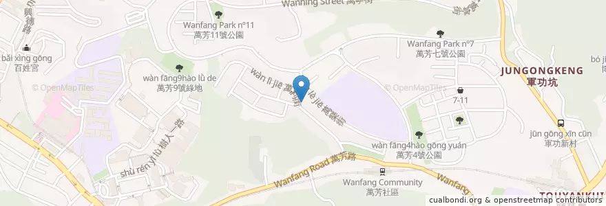 Mapa de ubicacion de 長老教會萬芳教會 en Taiwán, Nuevo Taipéi, Taipéi, 文山區.