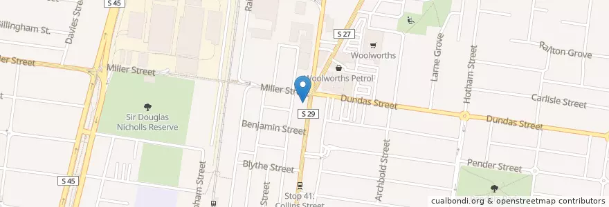 Mapa de ubicacion de Chato en Australie, Victoria, City Of Darebin.