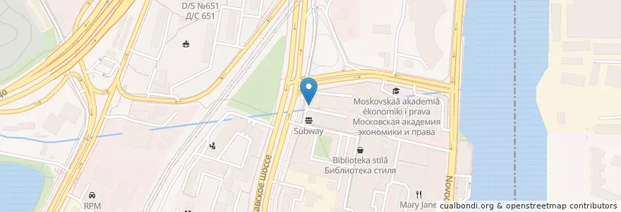 Mapa de ubicacion de KFC en Russia, Distretto Federale Centrale, Москва, Южный Административный Округ, Донской Район.