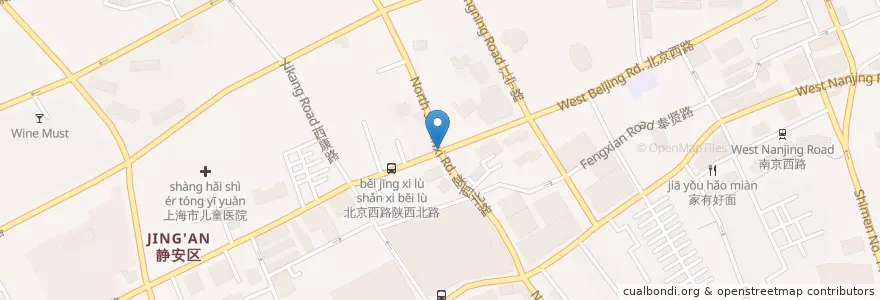 Mapa de ubicacion de if vegan en چین, شانگهای, 静安区.