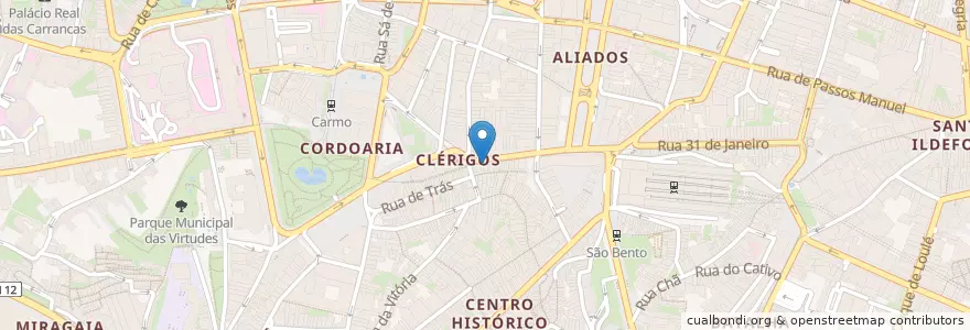 Mapa de ubicacion de Ice Lovers en البرتغال, المنطقة الشمالية (البرتغال), Área Metropolitana Do Porto, بورتو, بورتو, Cedofeita, Santo Ildefonso, Sé, Miragaia, São Nicolau E Vitória.