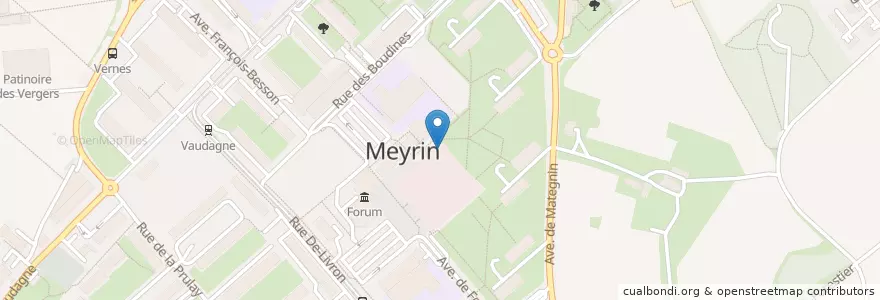 Mapa de ubicacion de La Poste en Switzerland, Geneva, Meyrin, Geneva, Meyrin.
