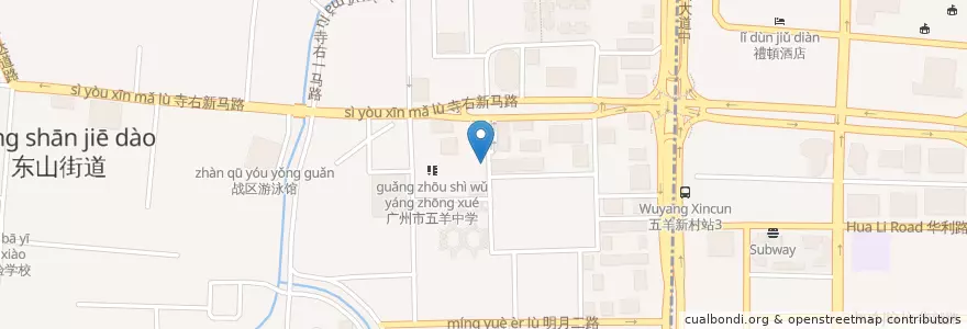 Mapa de ubicacion de McDonald's en Cina, Guangdong, 广州市, 越秀区, 东山街道.