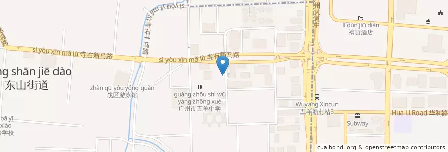 Mapa de ubicacion de China Merchants Bank en China, Guangdong, Guangzhou City, Yuexiu District, 东山街道.