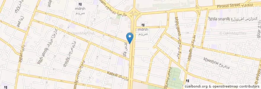 Mapa de ubicacion de معینی طباطبایی en Iran, Teheran, شهرستان تهران, Teheran, بخش مرکزی شهرستان تهران.