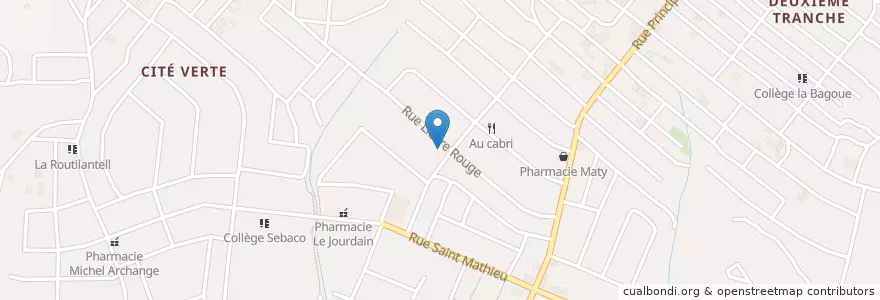 Mapa de ubicacion de Collège Atlantique-2 en Côte D'Ivoire, Abidjan, Yopougon.