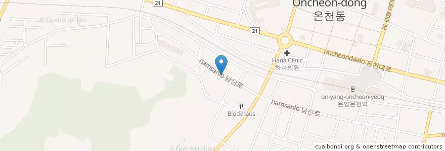 Mapa de ubicacion de Самушиль en كوريا الجنوبية, 충청남도, 아산시.