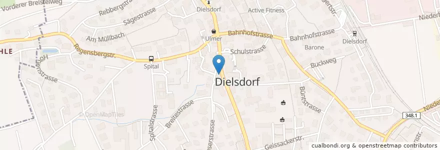 Mapa de ubicacion de Saliba's Pit Stop en Schweiz, Zürich, Bezirk Dielsdorf.