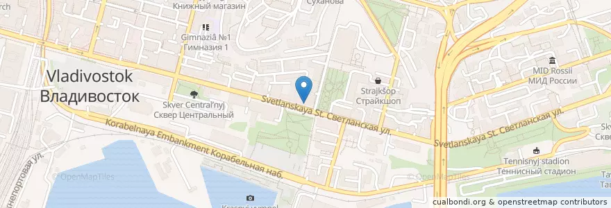 Mapa de ubicacion de Банк Приморье en Rusia, Дальневосточный Федеральный Округ, Приморский Край, Владивостокский Городской Округ.