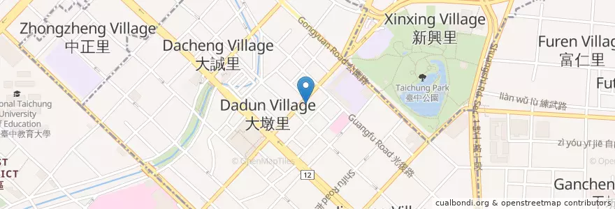 Mapa de ubicacion de 陳婦產科 en 台湾, 台中市, 中区.