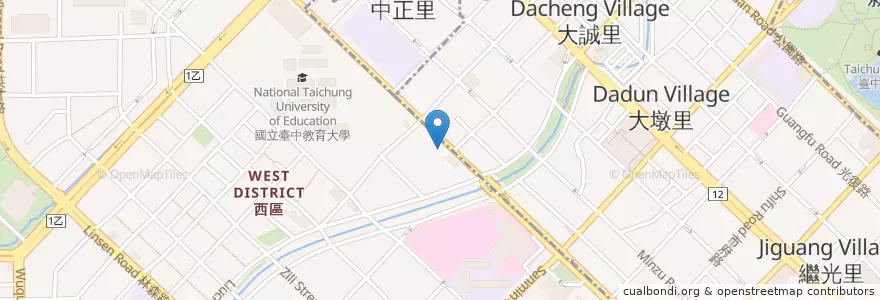 Mapa de ubicacion de 老湯頭 en Taiwan, Taichung, Distretto Occidentale.