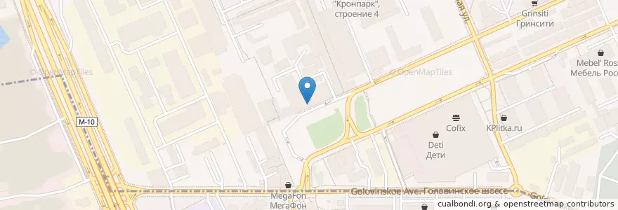 Mapa de ubicacion de KFC en روسيا, Центральный Федеральный Округ, Москва, Северный Административный Округ.