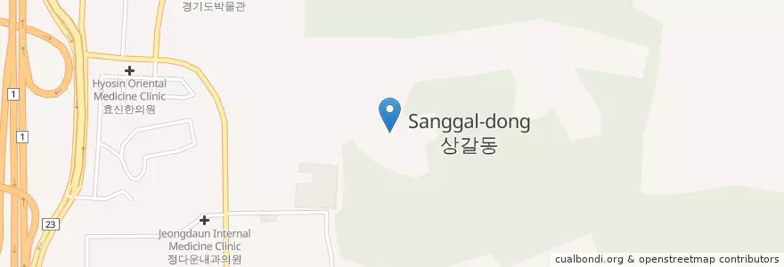 Mapa de ubicacion de Palbok Lutheran Church en South Korea, Gyeonggi-Do, Yongin-Si, 기흥구.