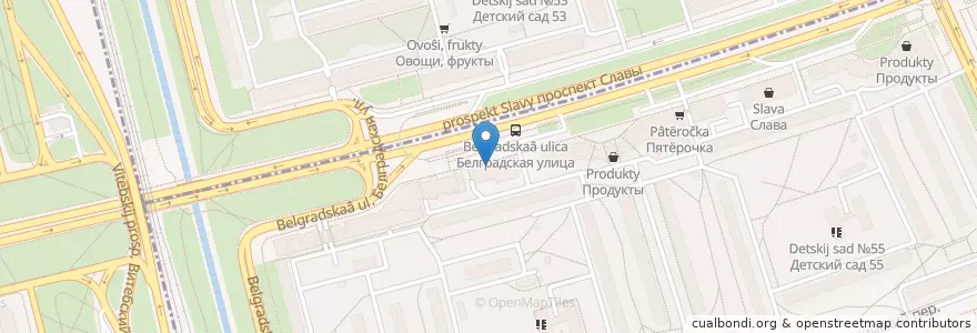Mapa de ubicacion de Вита Экспресс en Russland, Föderationskreis Nordwest, Oblast Leningrad, Sankt Petersburg, Фрунзенский Район, Георгиевский Округ.