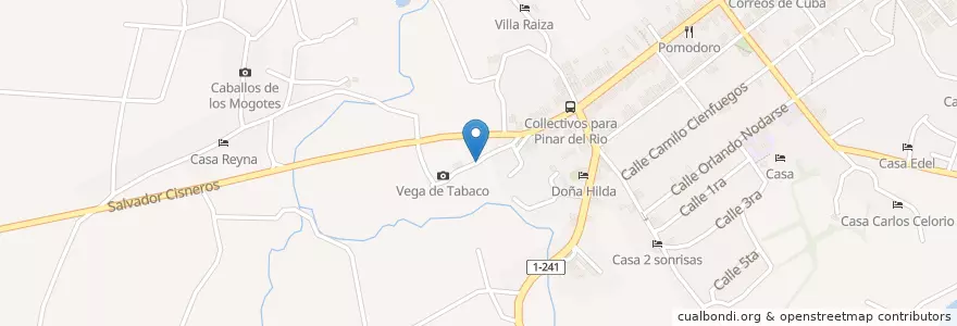 Mapa de ubicacion de Restaurant MN en キューバ, Pinar Del Río, Viñales.