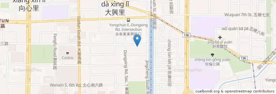 Mapa de ubicacion de 樂味食事處 en Taïwan, Taichung.