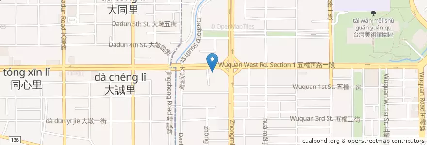 Mapa de ubicacion de 花旗銀行 en 타이완, 타이중 시.
