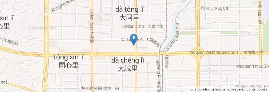 Mapa de ubicacion de 施以中診所 en Tayvan, Taichung, 南屯區.
