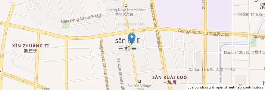 Mapa de ubicacion de 米盒子 en Taiwan, Taichung, 南屯區.
