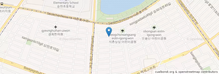 Mapa de ubicacion de 흥부골 BBQ en Korea Selatan, 서울, 송파구, 석촌동.