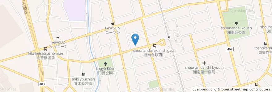 Mapa de ubicacion de 湘南台駅前郵便局 en 일본, 가나가와현, 藤沢市.