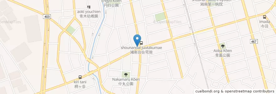Mapa de ubicacion de ビッグボーイ en 일본, 가나가와현, 藤沢市.